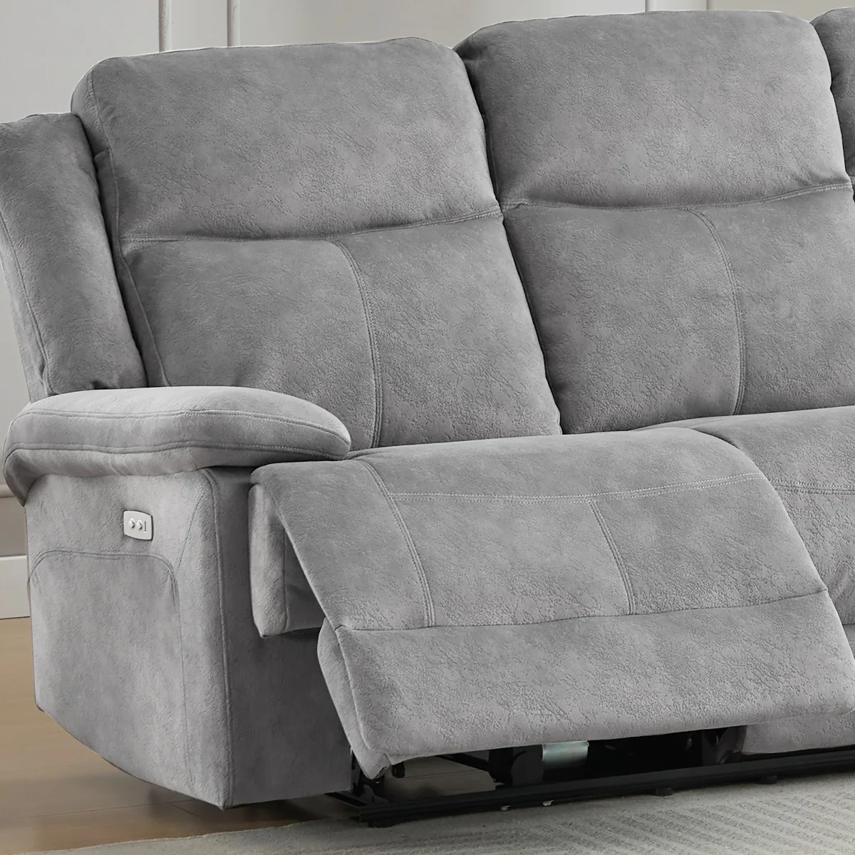 Rockport 3+1+1 Suite Dusk – Soft Touch Fabric with USB Port (Electric) - Image 2