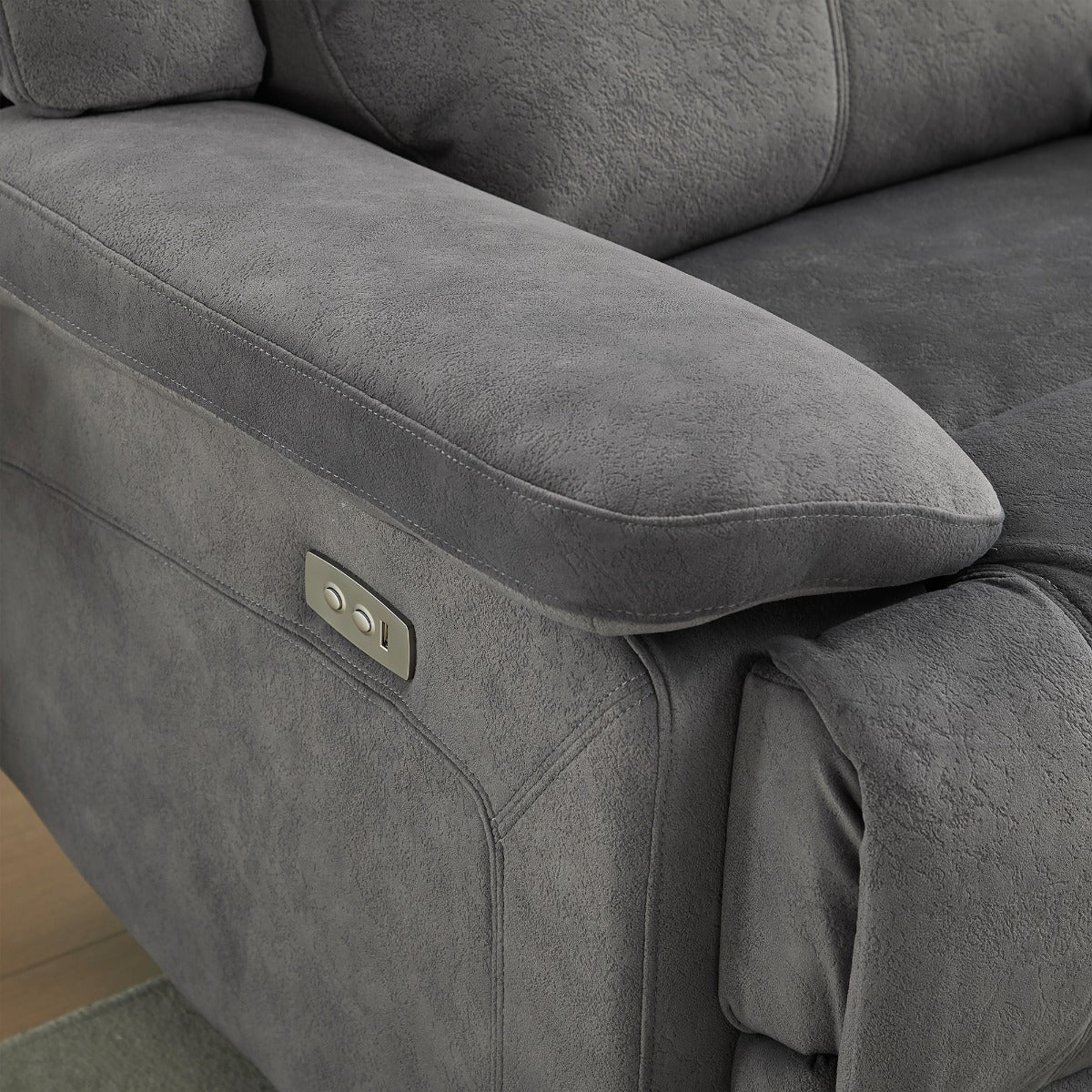 Rockport 3+1+1 Suite Storm – Soft Touch Fabric with USB Port (Electric) - Image 4