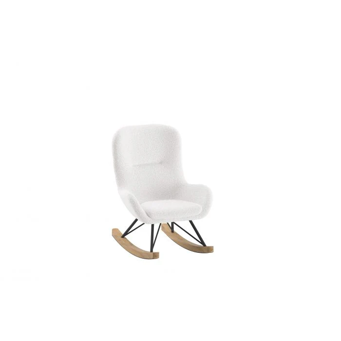 ROCKY Mini Rocking Chair – White Boucle Fabric - Image 2