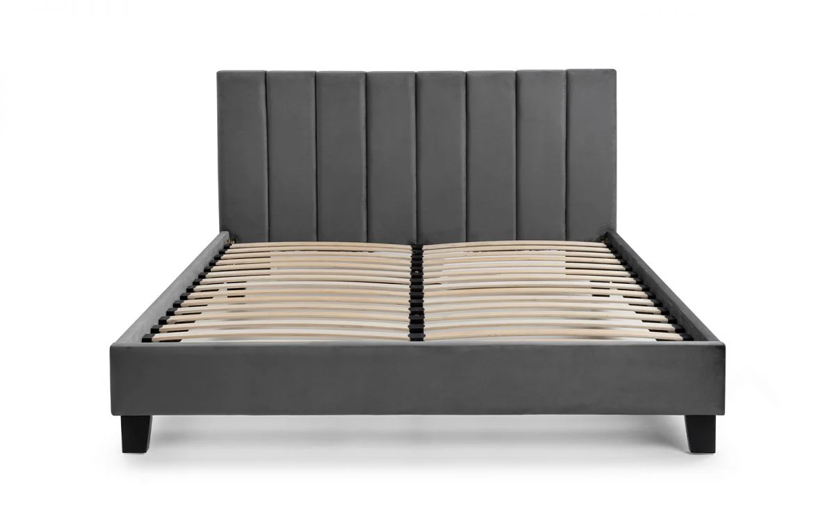 Rosa Velvet Bed In A Box 135cm - Grey - Image 5
