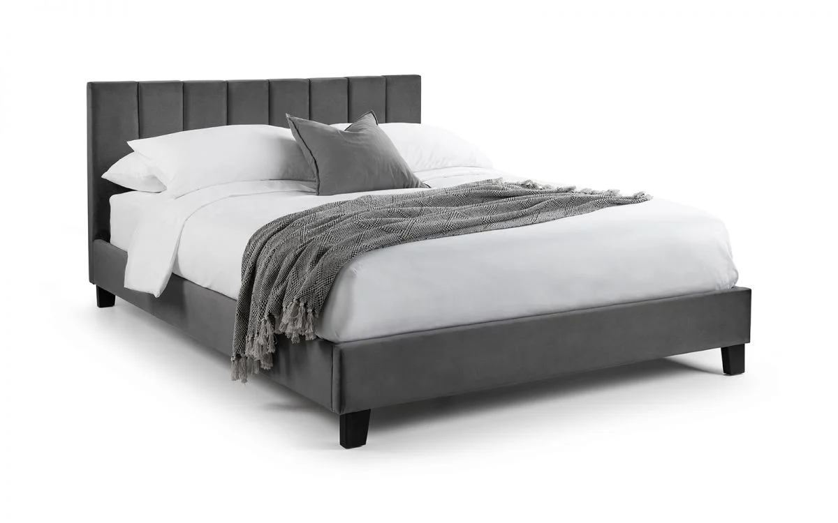 Rosa Velvet Bed In A Box 90cm - Grey - Image 2