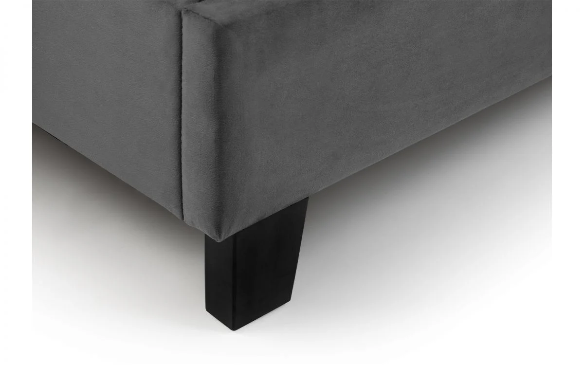 Rosa Velvet Bed In A Box 90cm - Grey - Image 4
