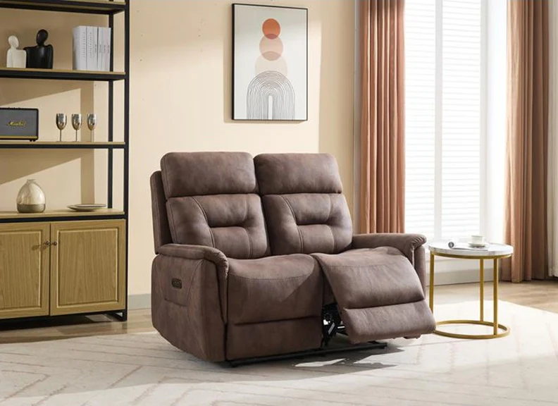Rowan Powered 2PP Sofa – Chocolate Brown Fabric with Recline Function - Image 2