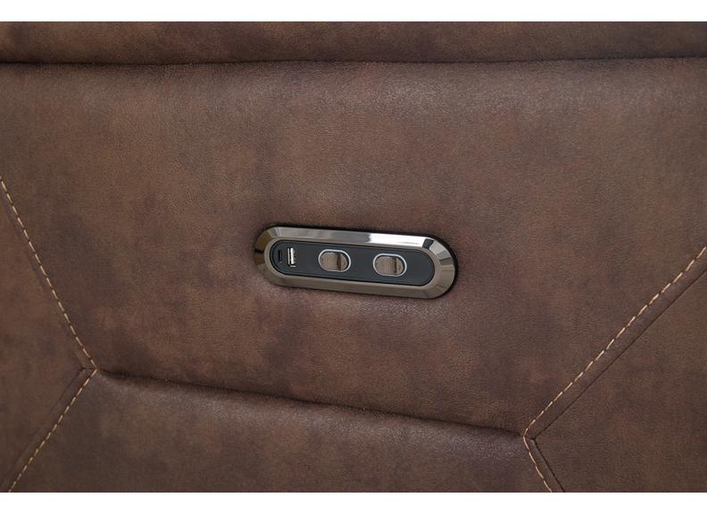 Rowan Powered Reclining Armchair – Chocolate Brown Fabric with Power Recline - Image 3