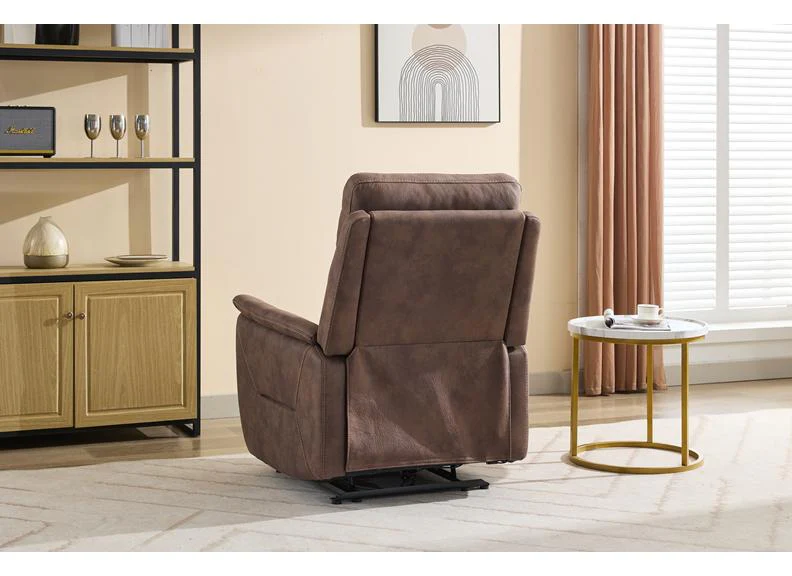 Rowan Powered Reclining Armchair – Chocolate Brown Fabric with Power Recline - Image 4