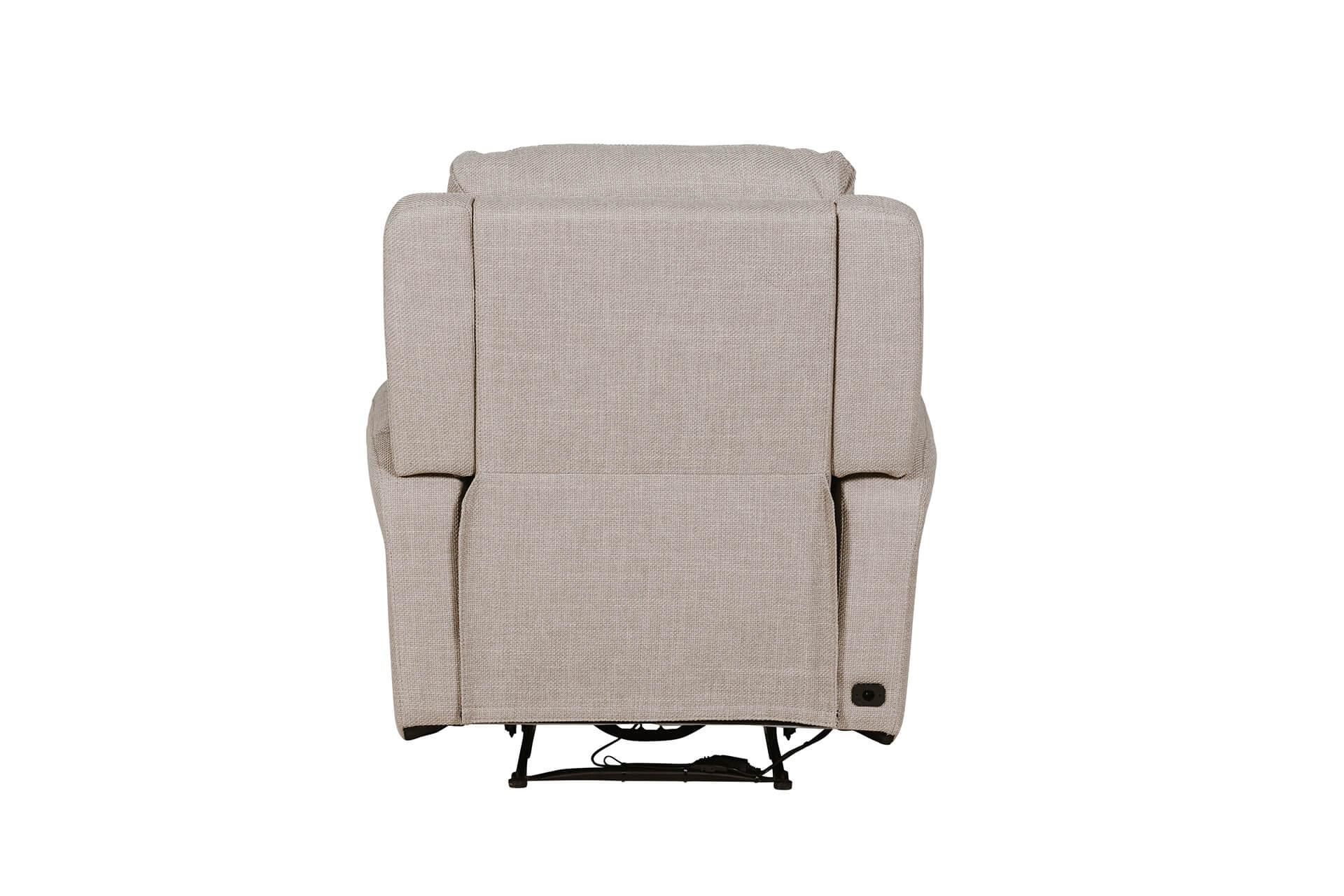 Russo 1 Seater Electric Recliner – Mushroom Fabric with USB Ports - Image 13