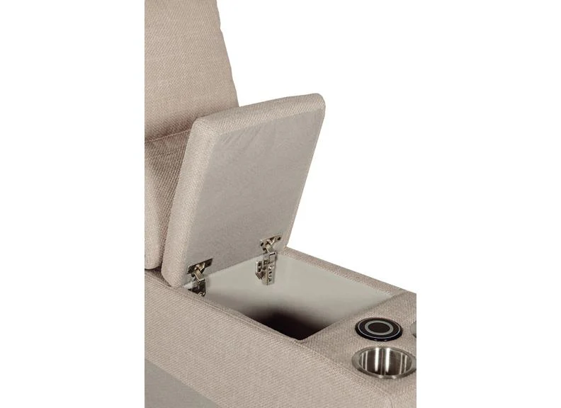 Russo Fabric Drinks Console – Mushroom Compact Design (with usb charger) - Image 6