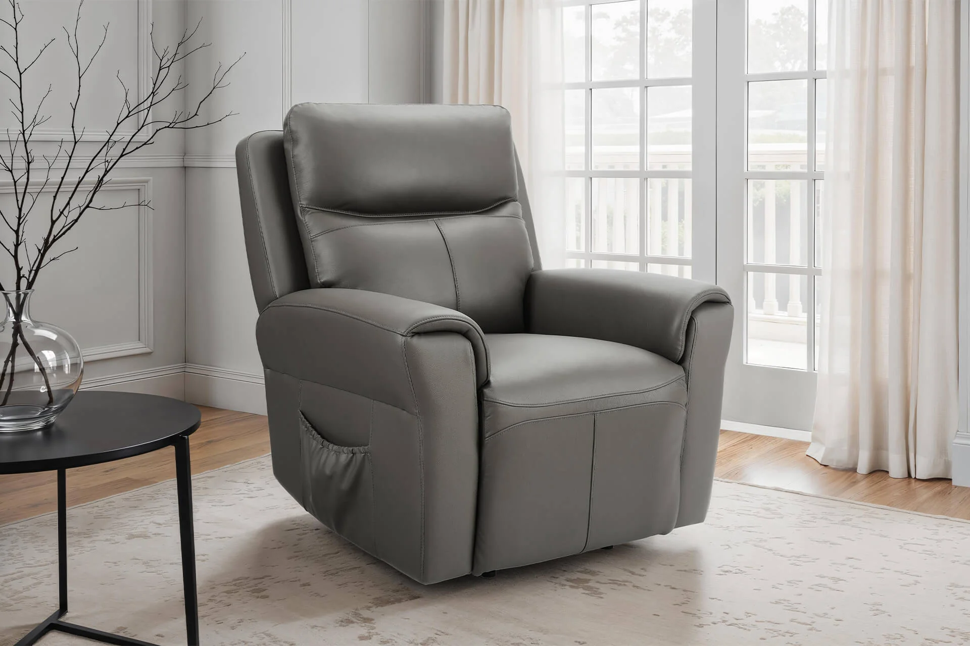 Russo Lift and Rise Chair – Ash Upholstered with Electric Dual Motor