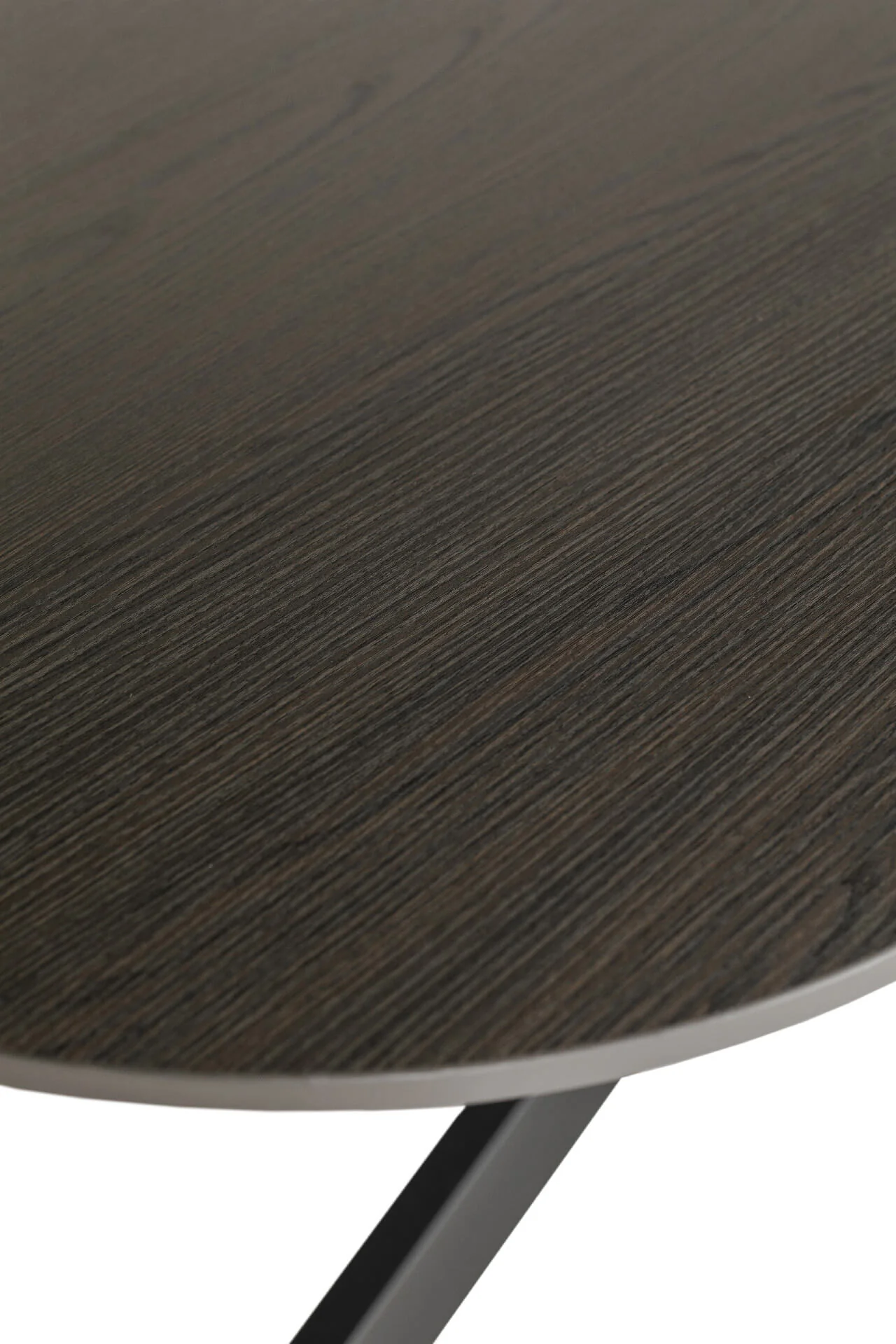 Sadia 160cm Oval Dining Table – Smoke Melamine Top with Metal Base - Image 4