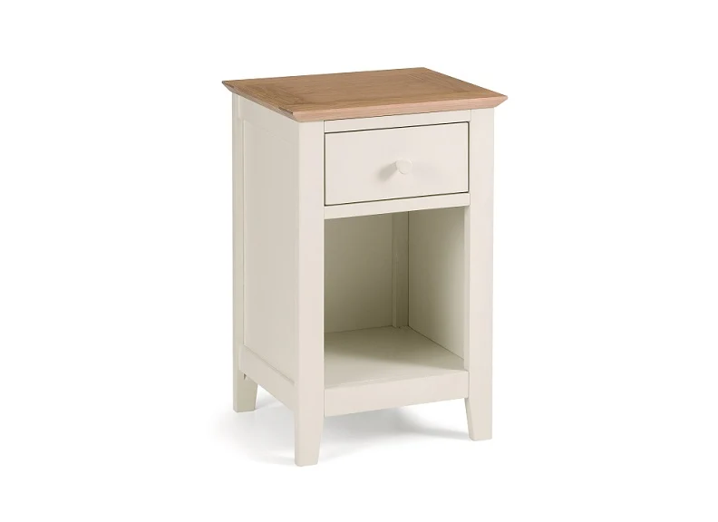 Salerno Two Tone Ivory & Oak Bedside - Image 3