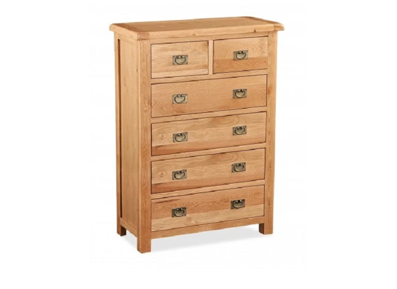Salisbury Oak Chest with 2 Over 4 Drawers