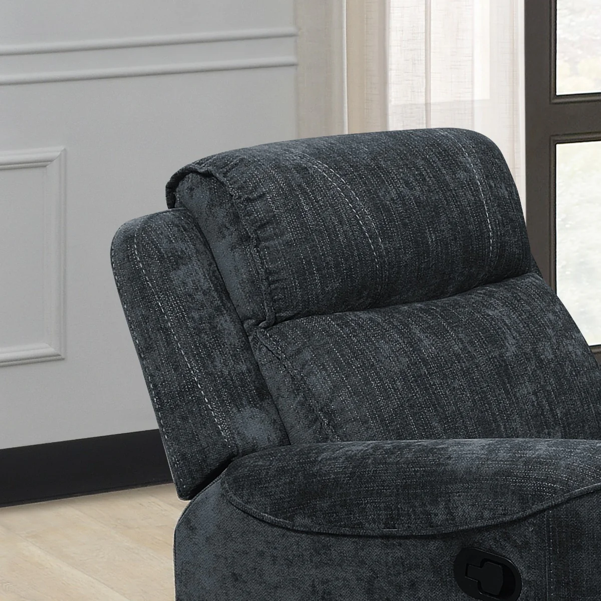 Sandhurst Recliner Chair – Dark Grey Fabric with Pocket Sprung Seat - Image 3