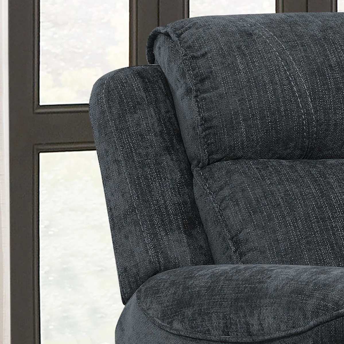 Sandhurst Recliner Chair – Dark Grey Fabric with Pocket Sprung Seat - Image 4