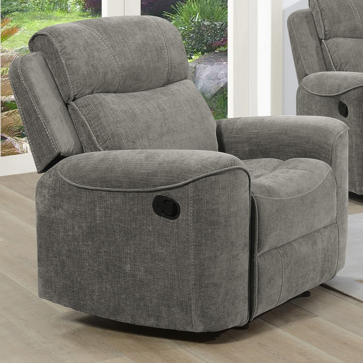 Sandhurst Recliner Chair – Light Grey Fabric with Pocket Sprung Seat