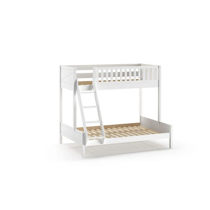 SCOTT Family Bed 140 x 200 cm + 90 x 200 cm – White Lacquer with Storage Options - Image 5