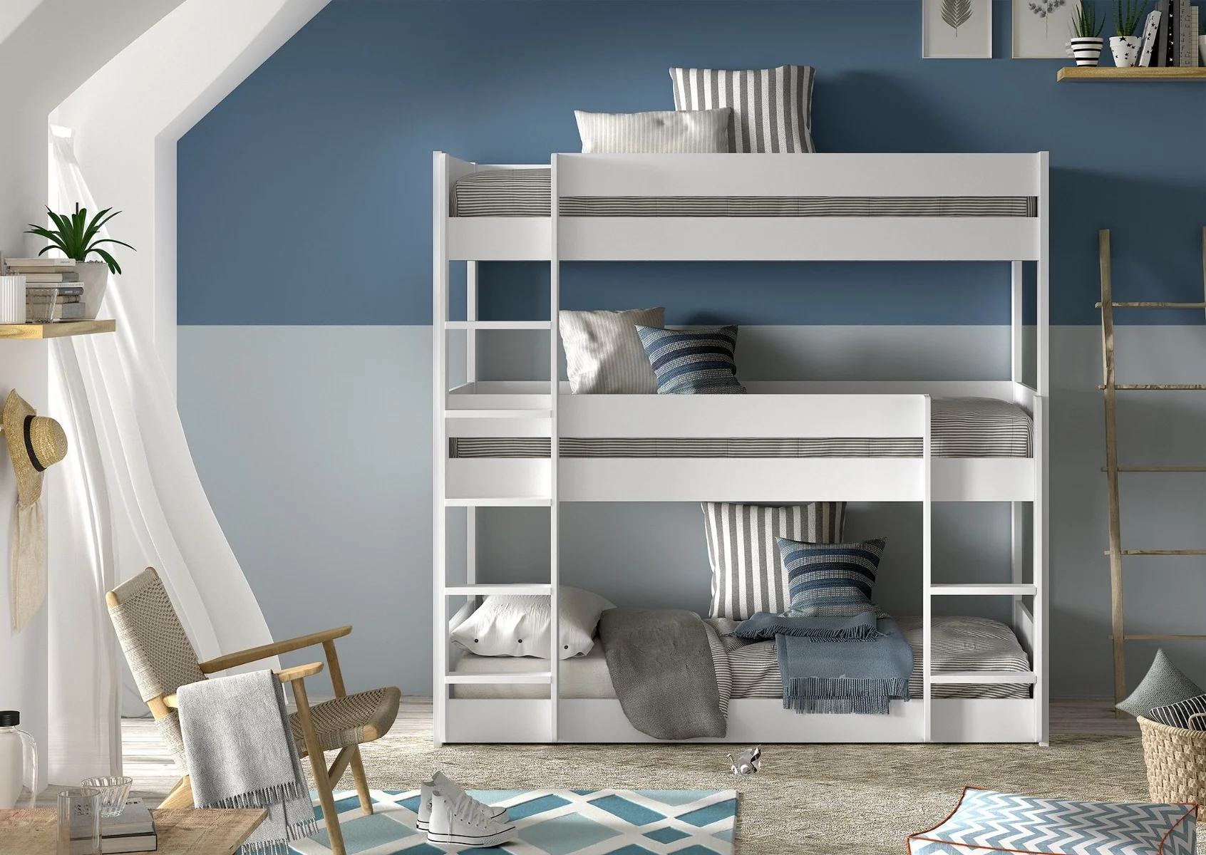 SCOTT Triple Bunk Bed 90 x 200 cm - Image 2