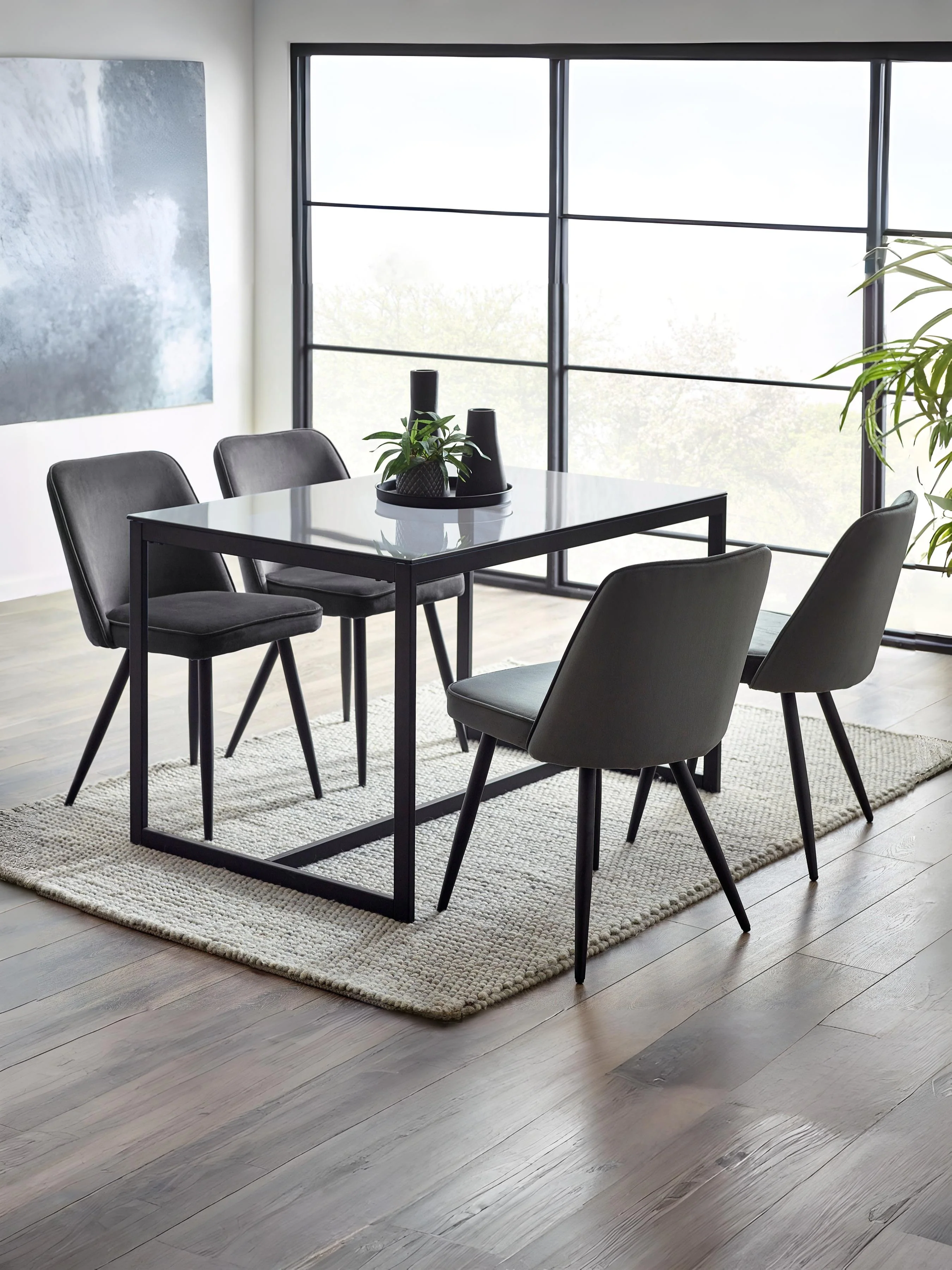 Set Of 2 Burgess Dining Chairs - Grey - Image 2