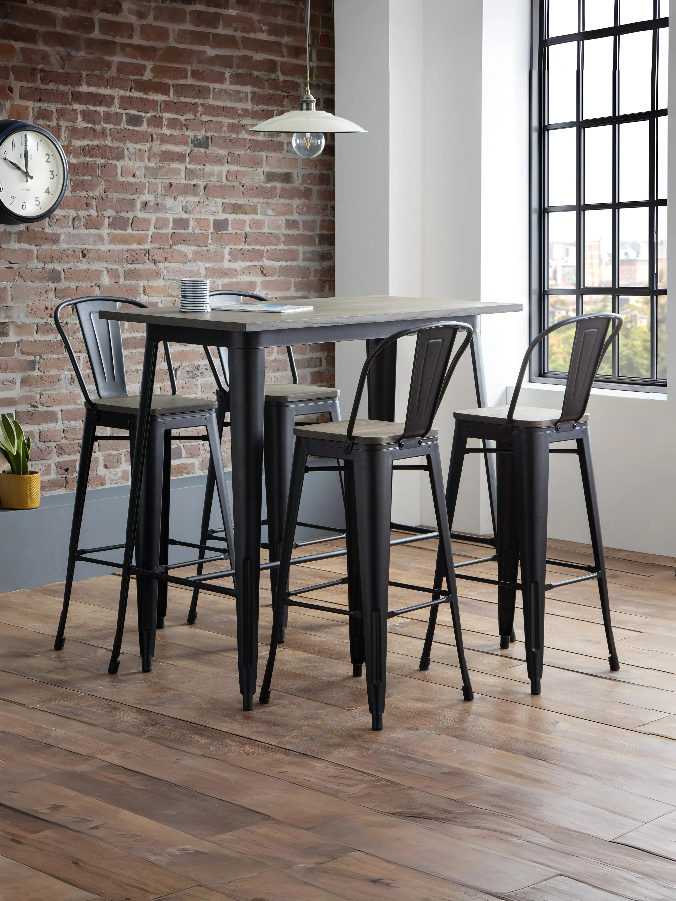 Set Of Two Grafton Metal Bar Stools - Image 2