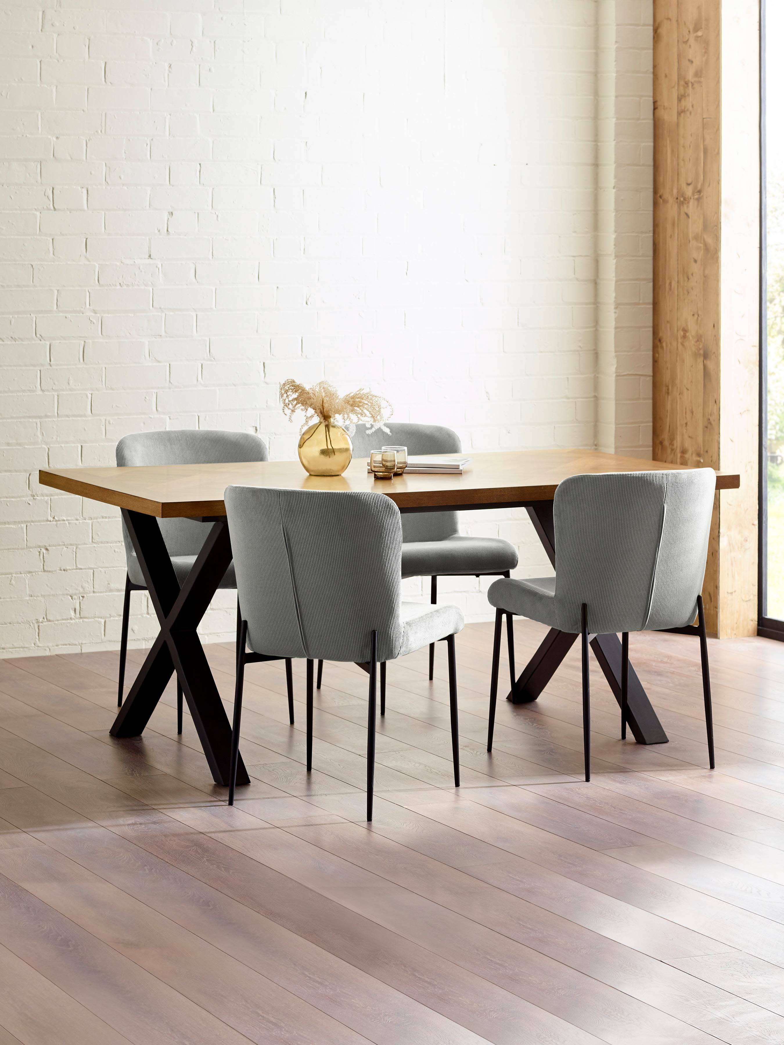 Set of 2 Leonie Dining Chairs - Grey - Image 2