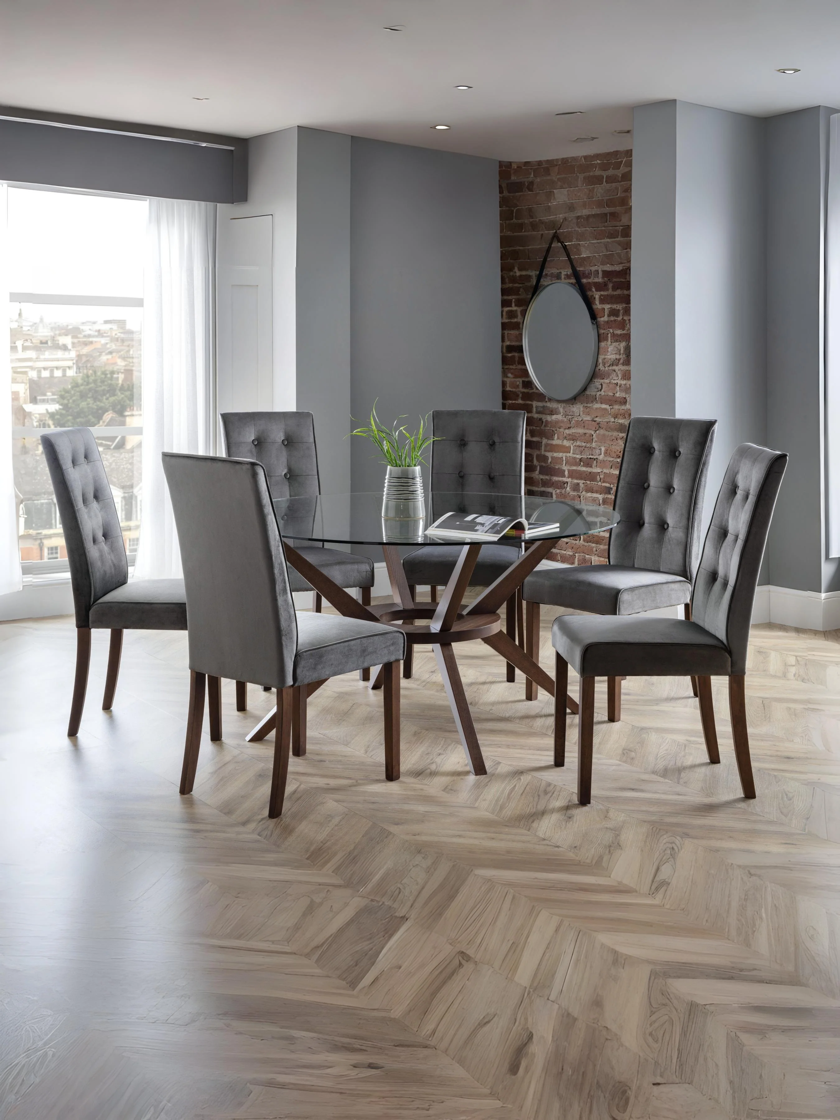 Set Of 2 Madrid Velvet Dining Chairs - Image 2
