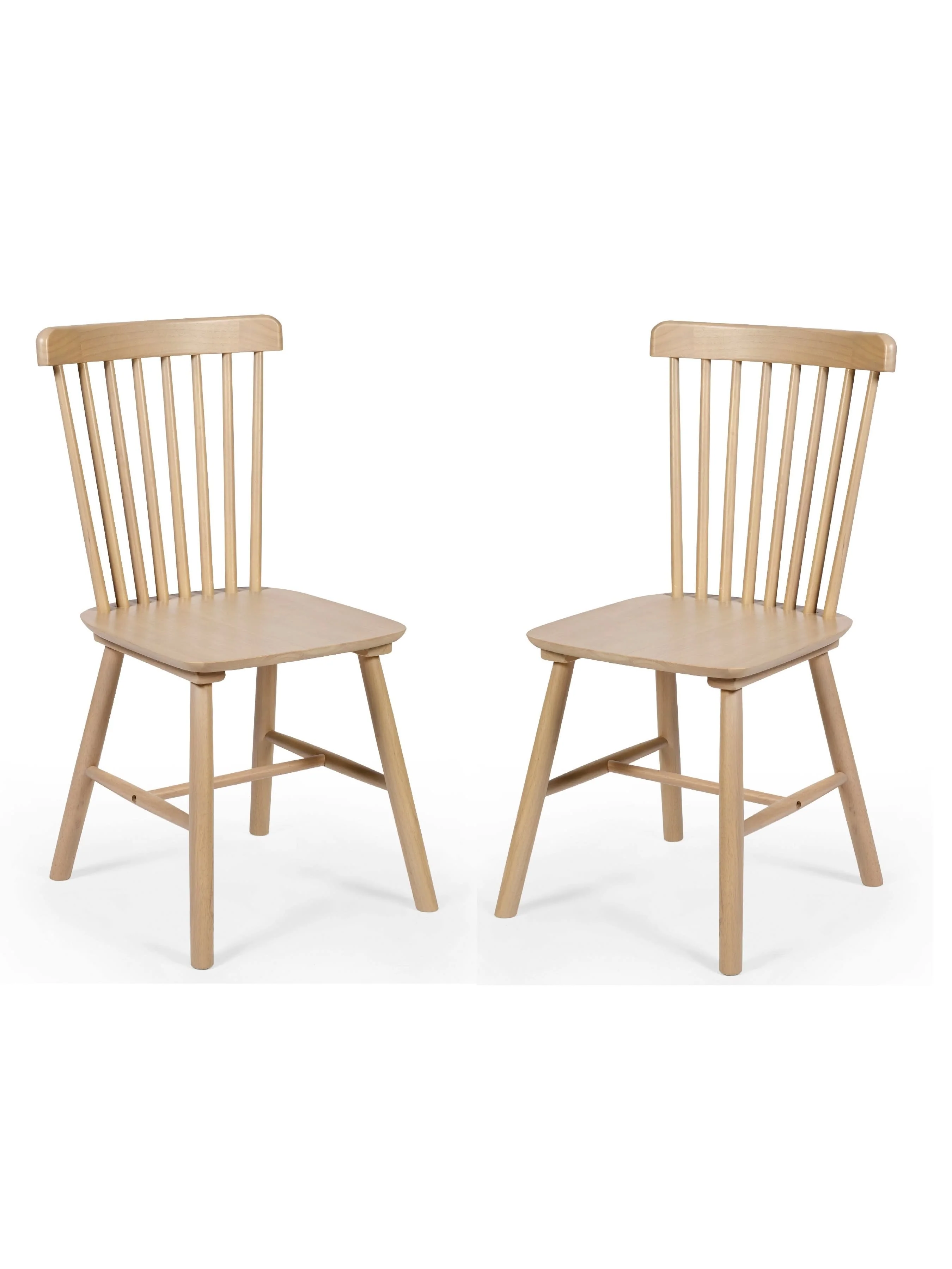Set of 2 Sakura Oak Dining Chairs - Image 2