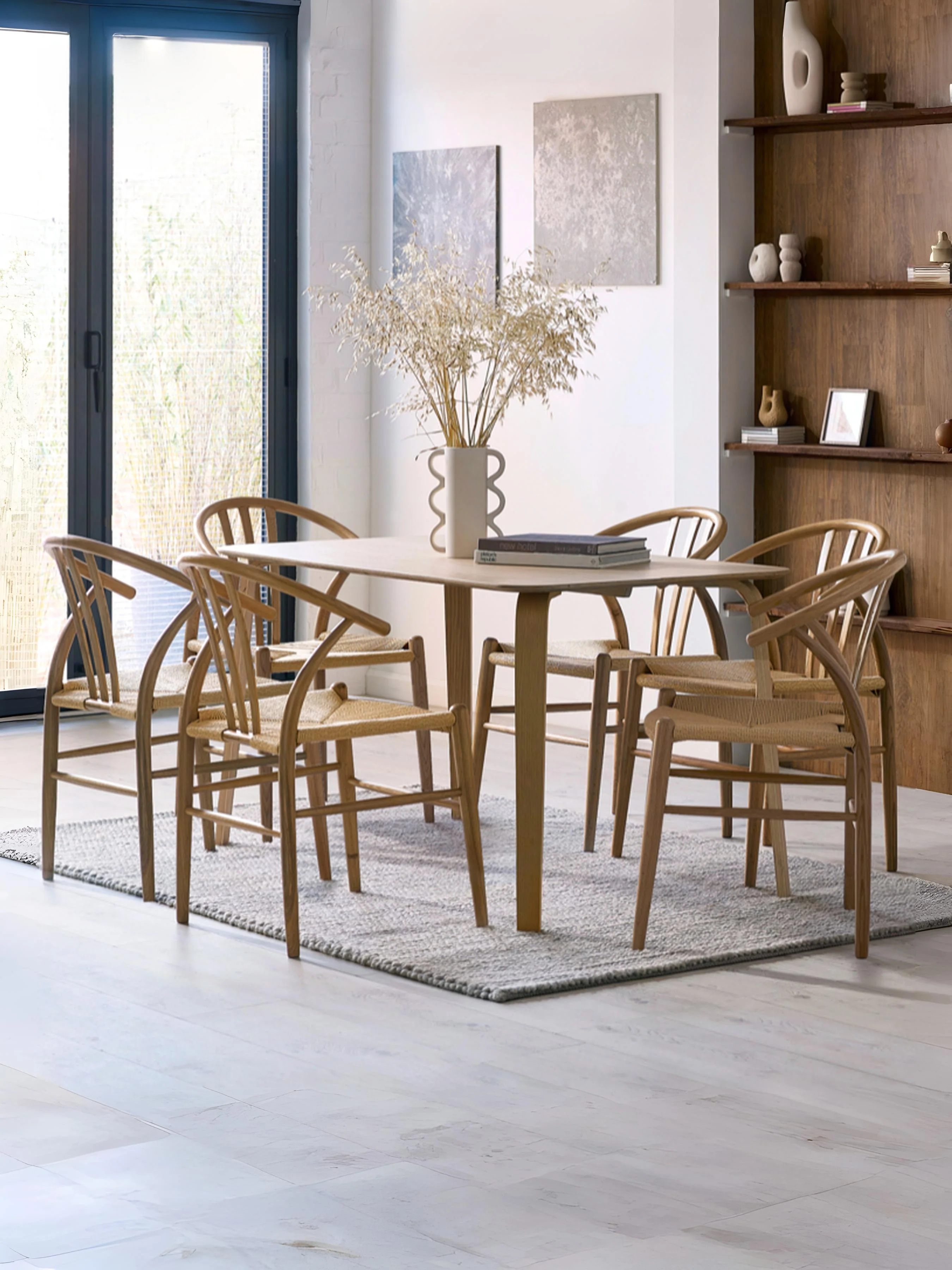 Set of 2 Symi Natural Oak Dining Chairs - Image 2