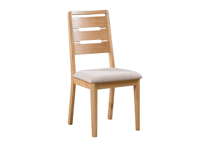 Set Of Two Curve Oak Dining Chairs - Image 3