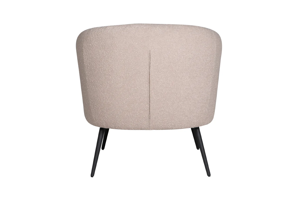 Shelbie Accent Chair – Cream Boucle with Black Legs - Image 5