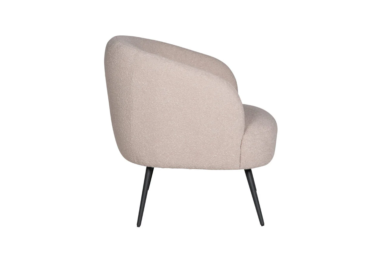 Shelbie Accent Chair – Cream Boucle with Black Legs - Image 8