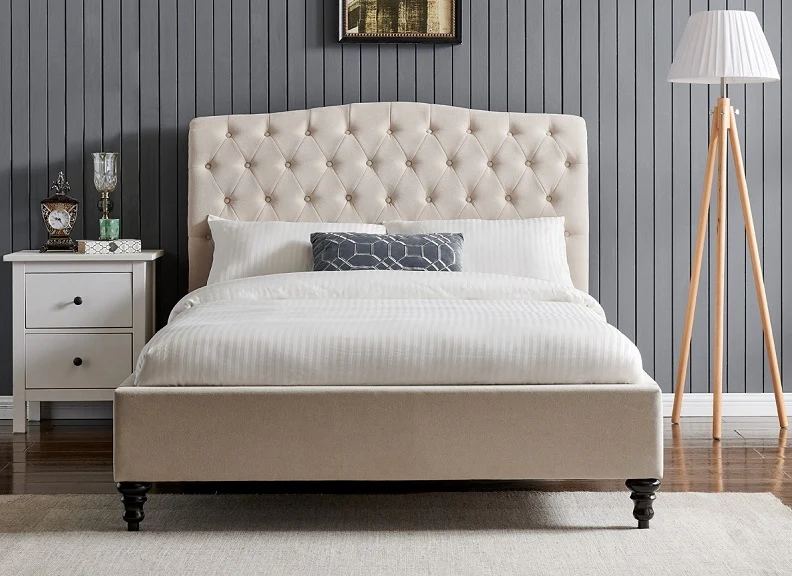 Simcoe Fabric Beds – Classic Design with Deep Buttonback Headboard - Image 3
