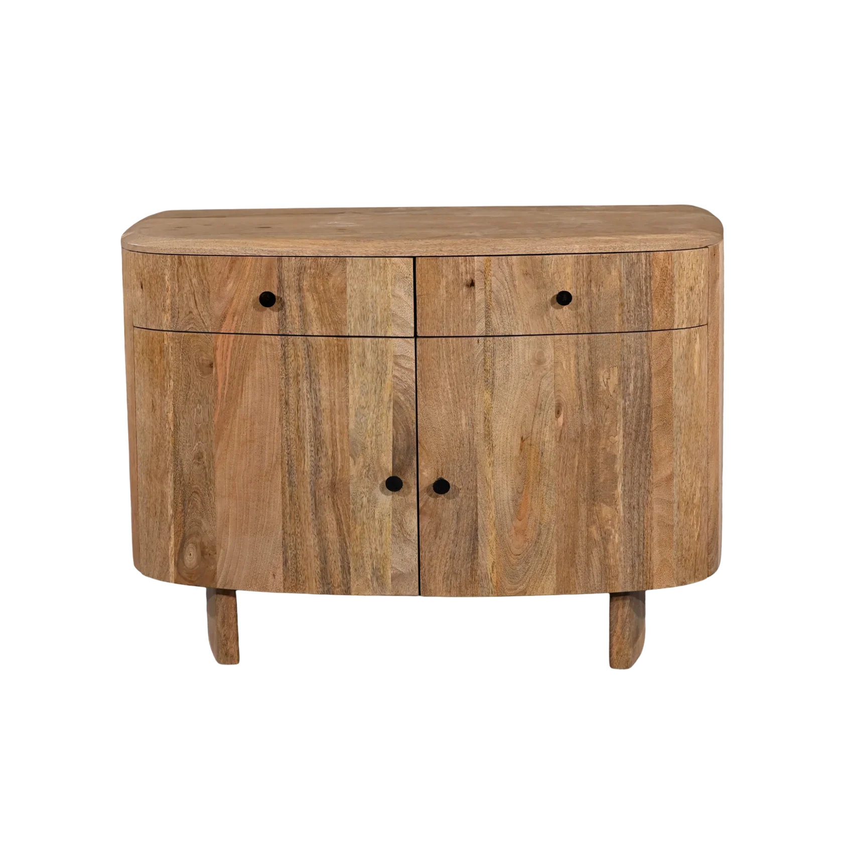 Sindhu 2 Door Sideboard – Solid Mango Wood Natural Finish - Image 2