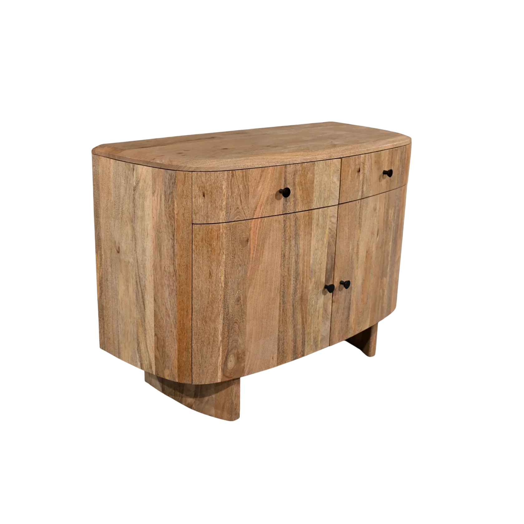Sindhu 2 Door Sideboard – Solid Mango Wood Natural Finish - Image 4