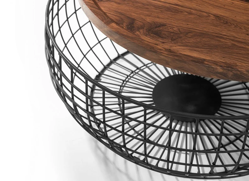Smithson Wire Storage Basket Coffee Table - Image 3