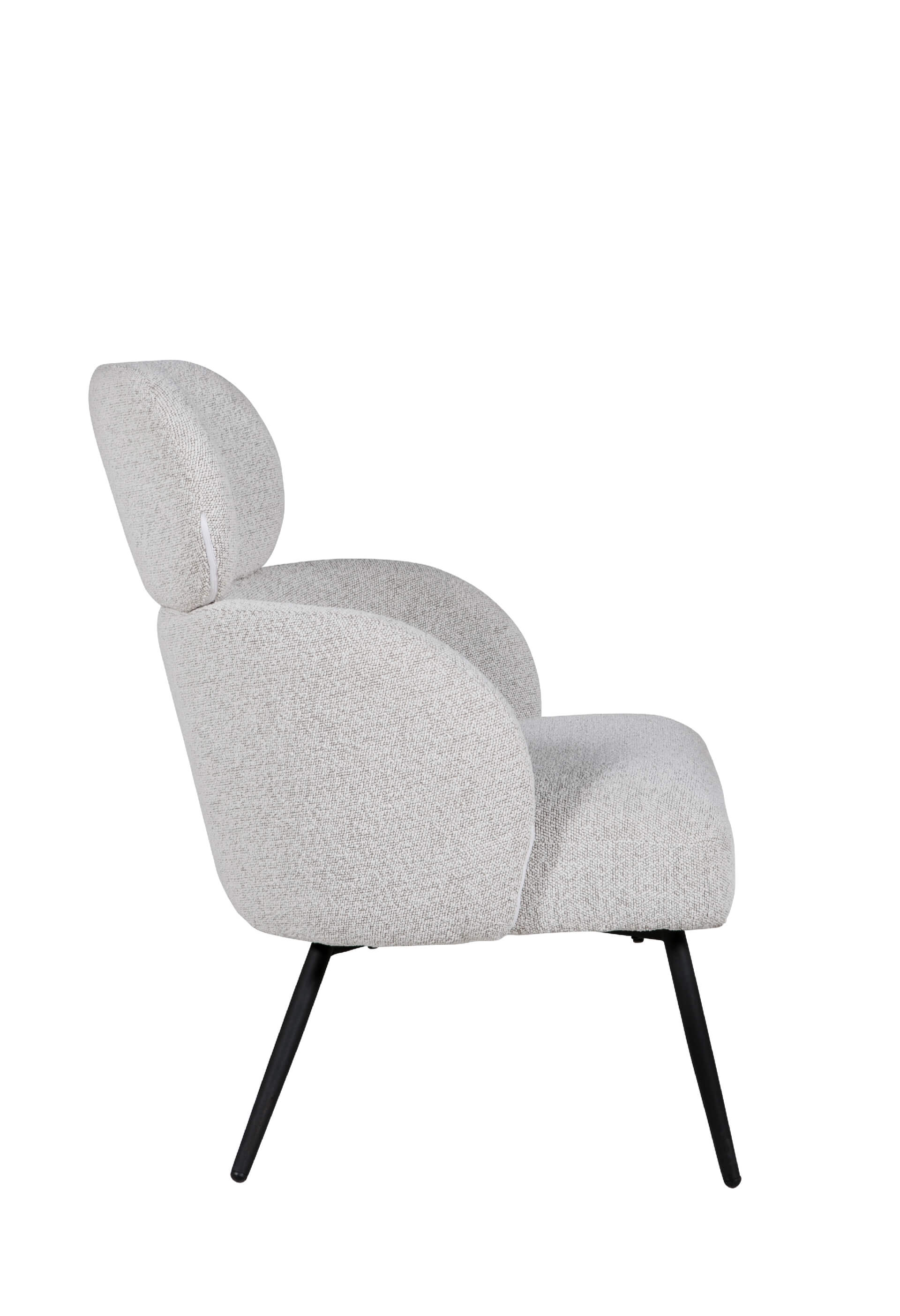 Solas Accent Chair – Ivory Boucle with Black Legs - Image 12
