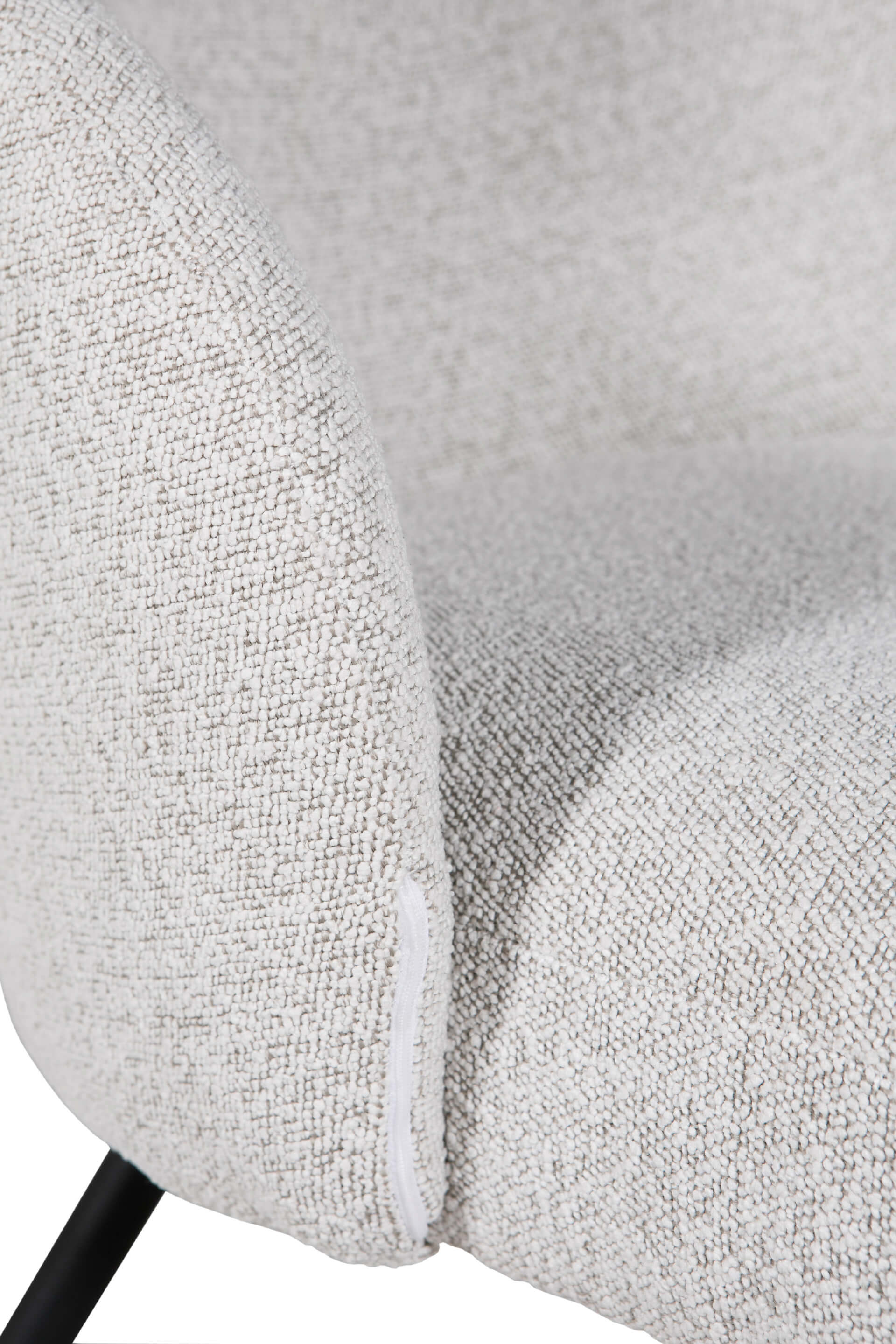 Solas Accent Chair – Ivory Boucle with Black Legs - Image 5