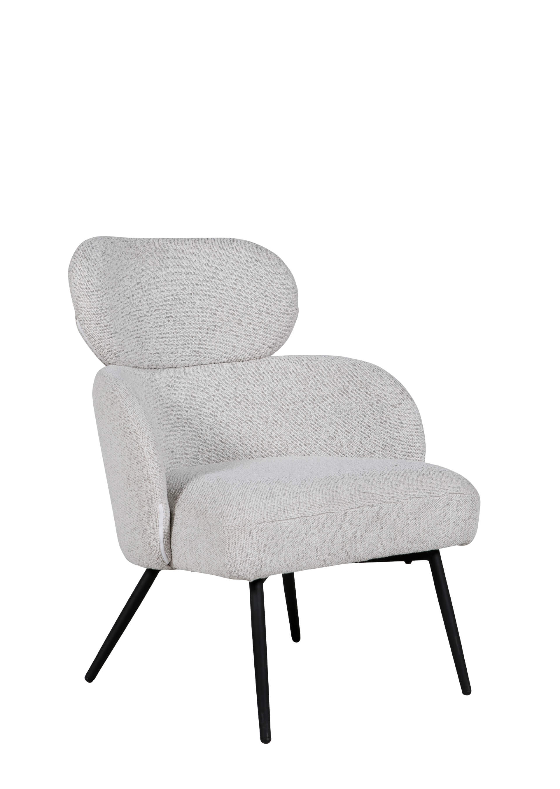 Solas Accent Chair – Ivory Boucle with Black Legs - Image 8