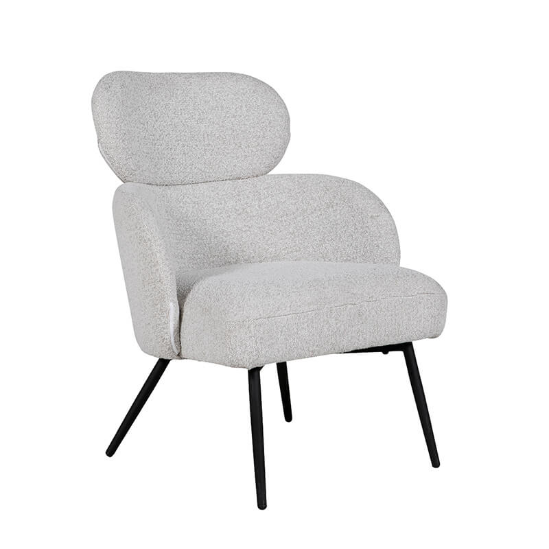 Solas Accent Chair – Ivory Boucle with Black Legs - Image 9