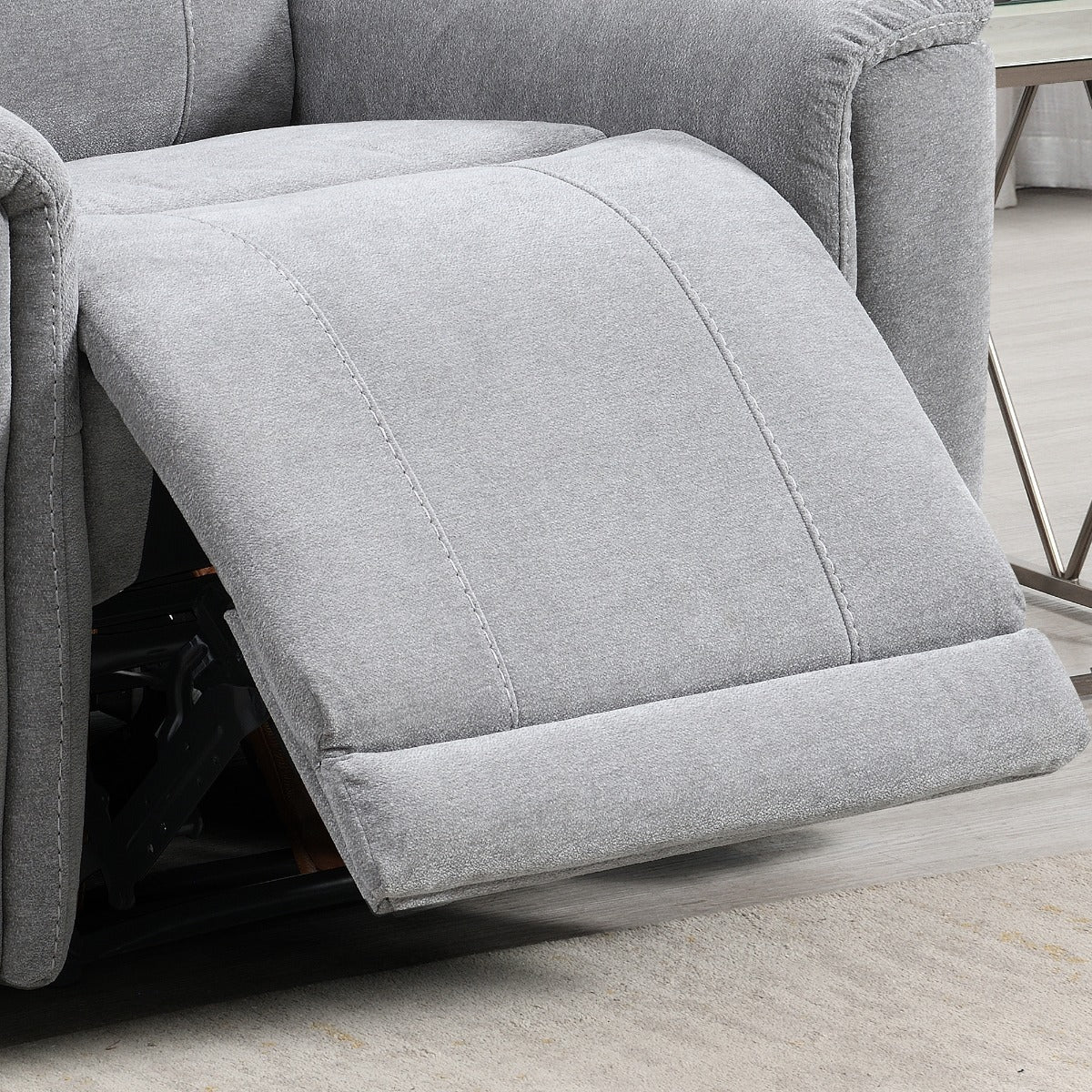 Somerton 3+1+1 Reclining Suite – Light Grey Fabric with Wireless Charger - Image 2