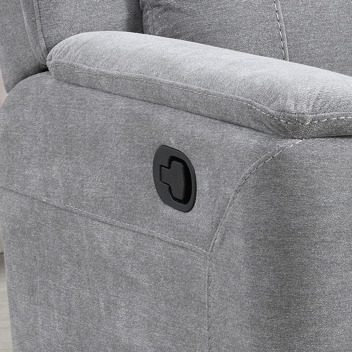 Somerton 3+1+1 Reclining Suite – Light Grey Fabric with Wireless Charger - Image 3