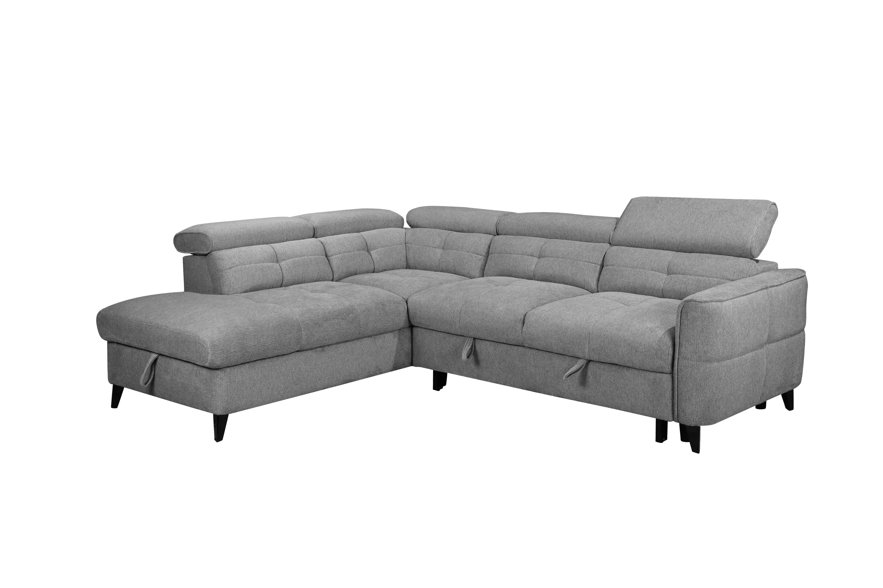 Sophie Corner Sofa – Grey LHF with Adjustable Headrests - Image 3