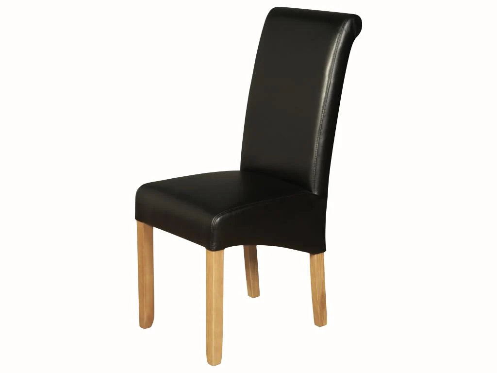 Set of 2 Sophie PU Oak Leg Dining Chairs - Image 2