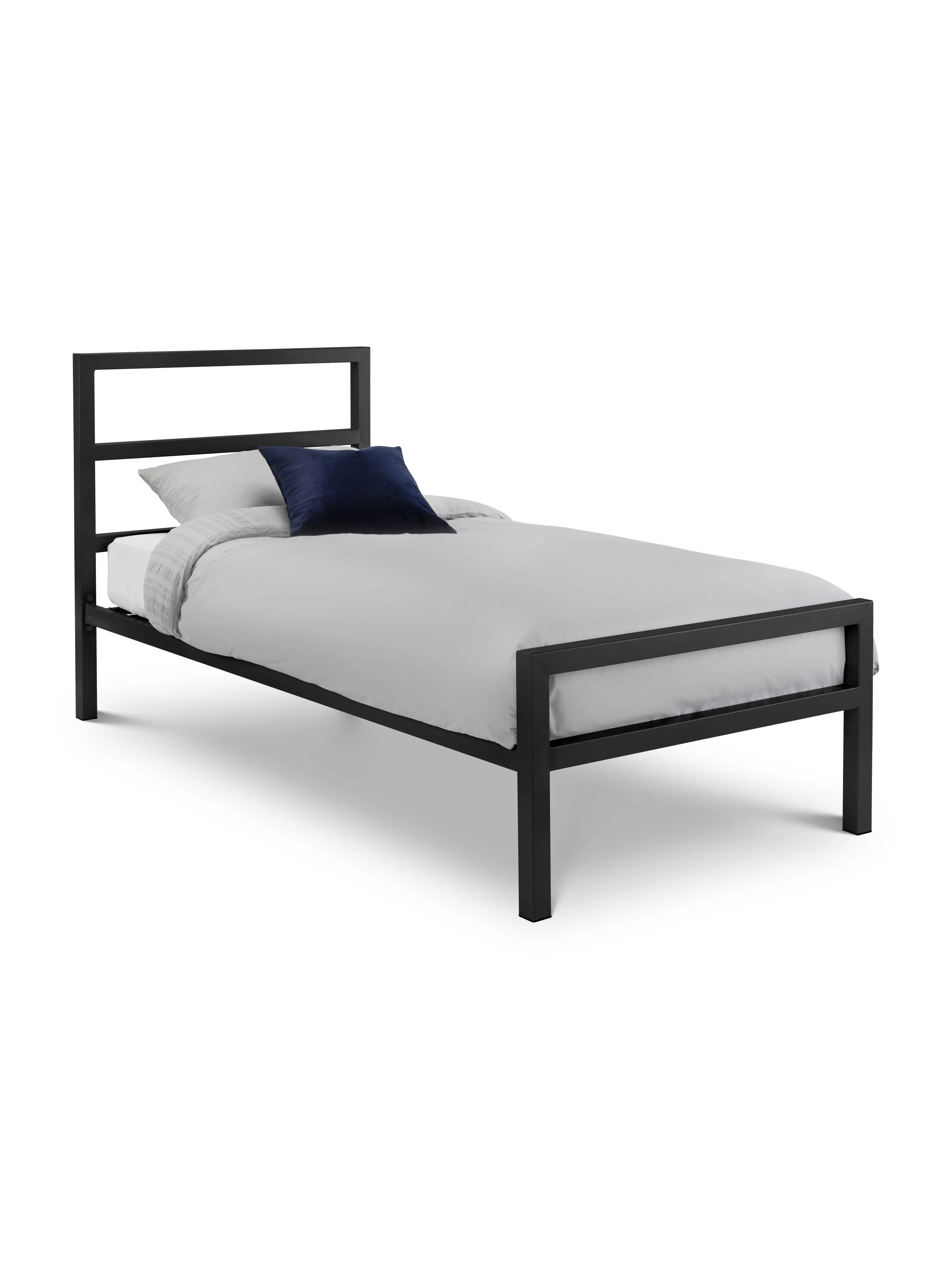 Soto Metal Bed 90cm - Satin Black - Image 2