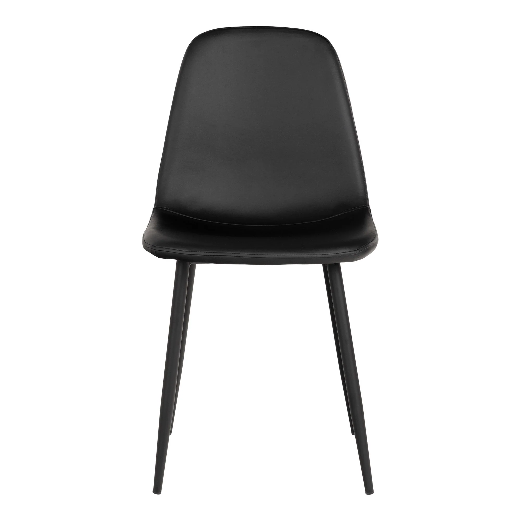 Stockholm Dining Chair Option 2 – Black PU with Steel Frame - Image 2