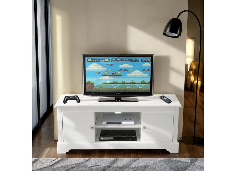 STRATFORD 2 DOOR TV UNIT - WHITE