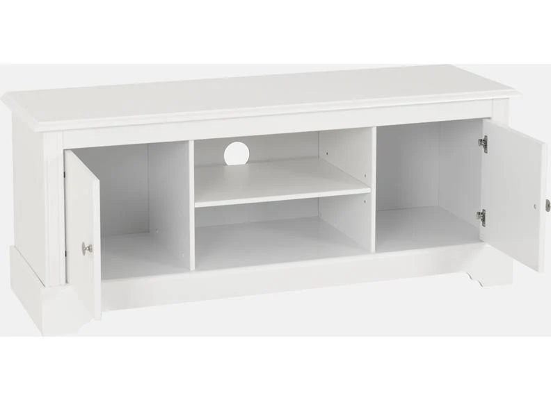 STRATFORD 2 DOOR TV UNIT - WHITE - Image 3