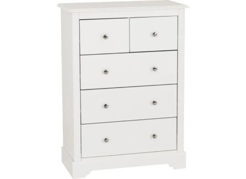 STRATFORD 3+2 DRAWER CHEST - WHITE - Image 2