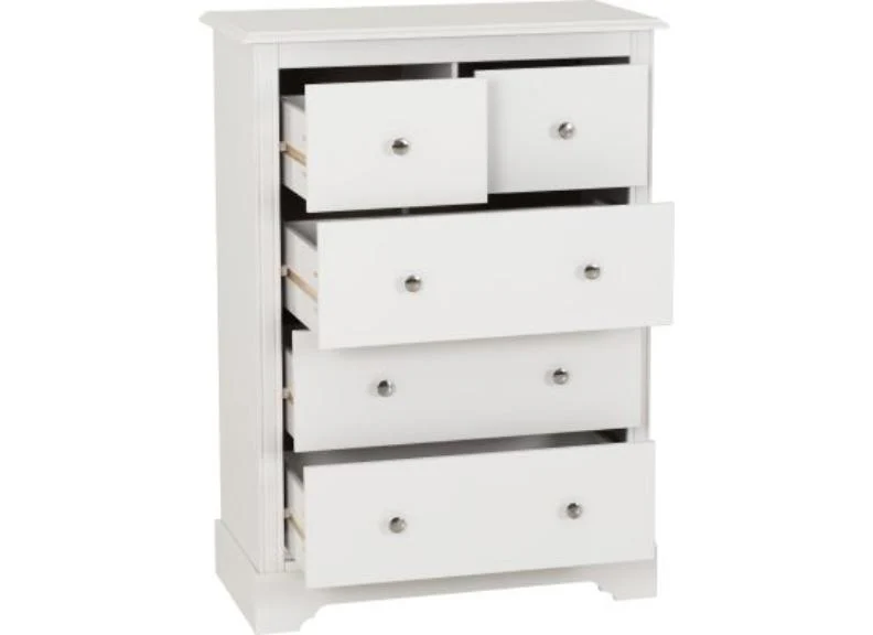 STRATFORD 3+2 DRAWER CHEST - WHITE - Image 3