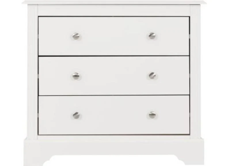 STRATFORD 3 DRAWER CHEST - WHITE - Image 3