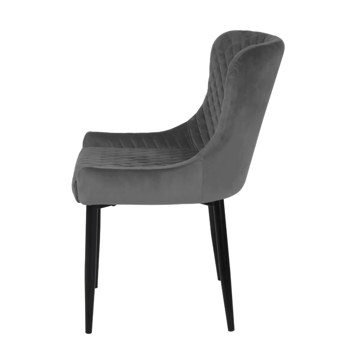 Talia Dining Chair Grey Velvet - Image 2