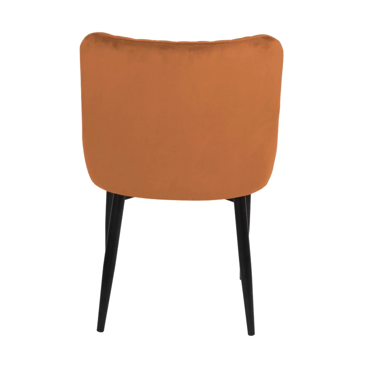 Talia Dining Chair – Orange Velvet Upholstery - Image 3